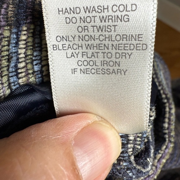 Boho Patchwork Checkered Jacket Shacket Small Fall Layering Christopher & Banks - Picture 5 of 7